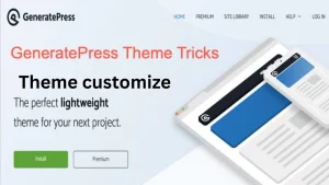 GeneratePress Theme Customize